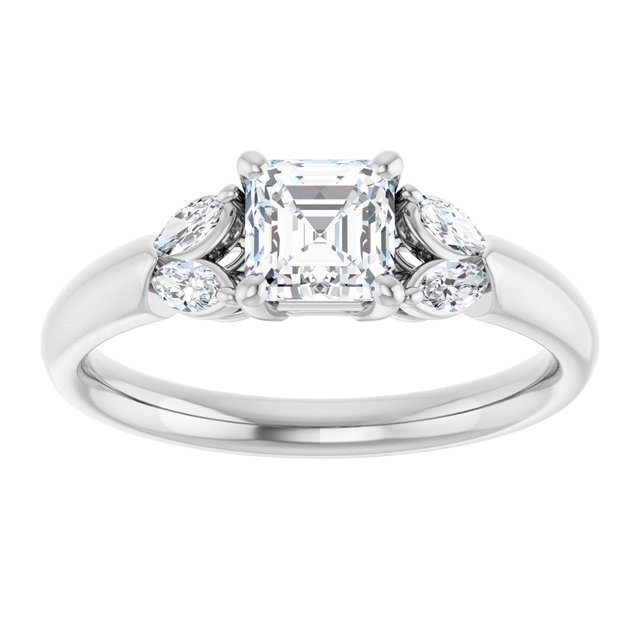 asscher-18K White gold