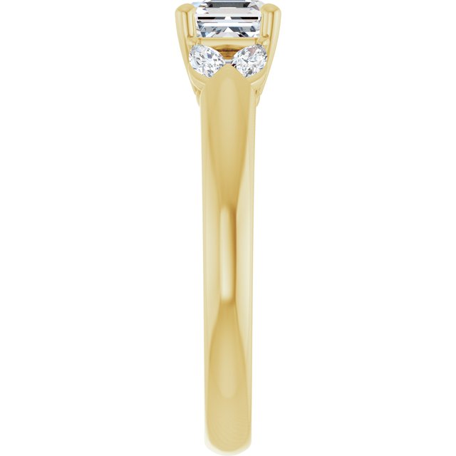 asscher-14K Yellow gold