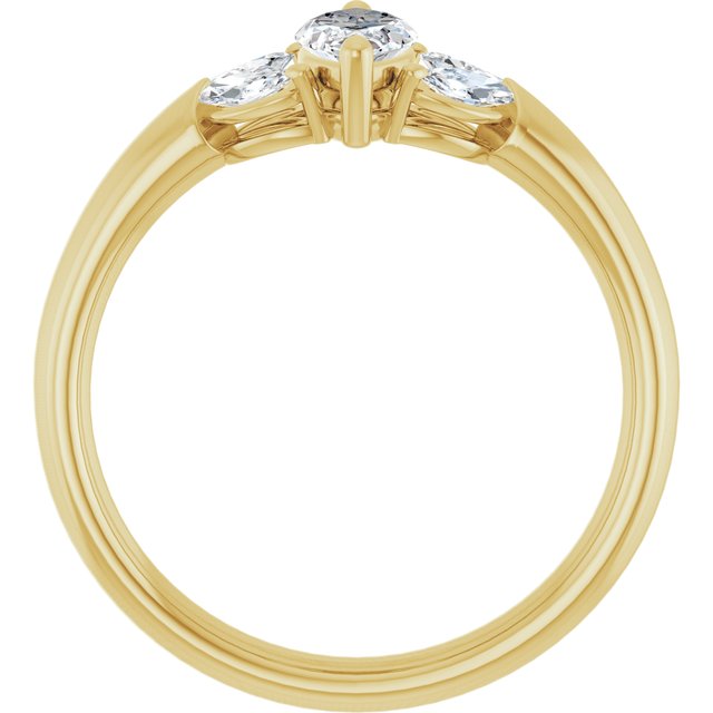 marquise-10K Yellow gold
