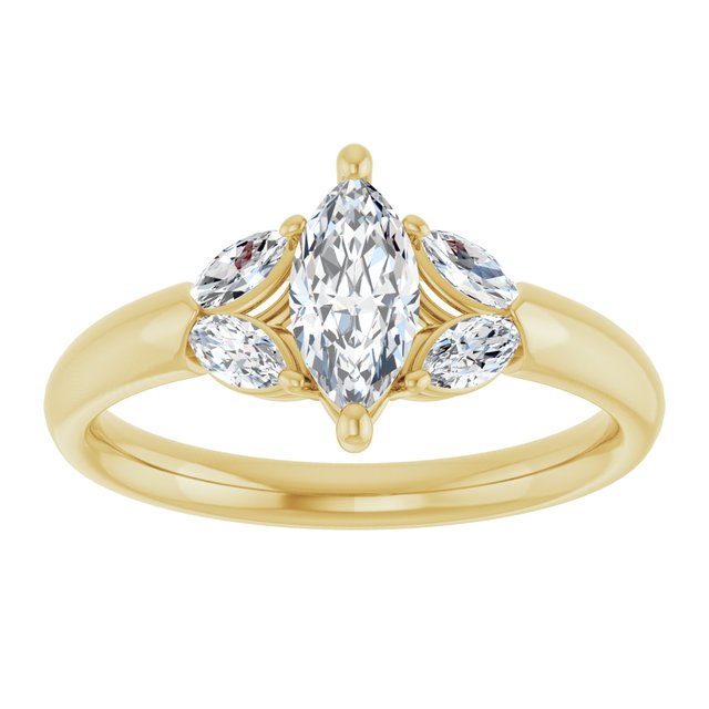 marquise-10K Yellow gold