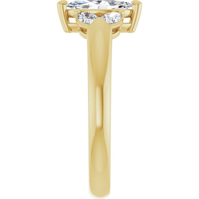 marquise-10K Yellow gold
