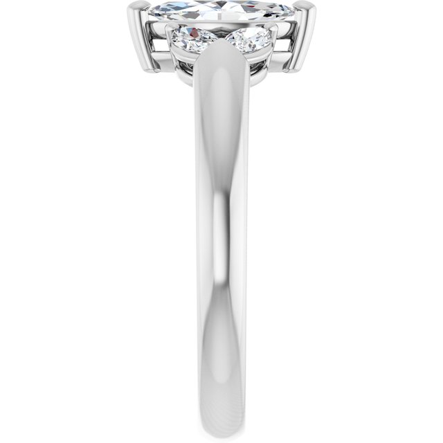 marquise-10K White gold