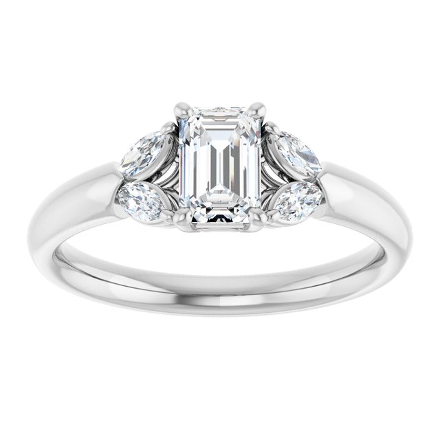 emerald-10K White gold
