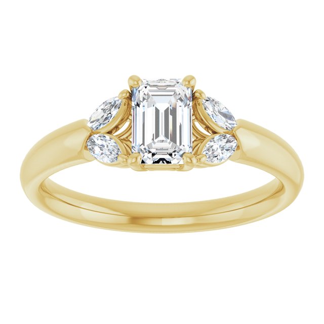 emerald-10K Yellow gold