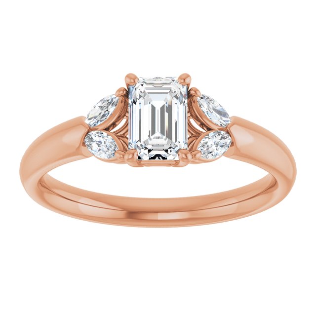 emerald-14K Rose gold
