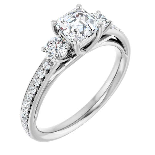 asscher-14K White gold