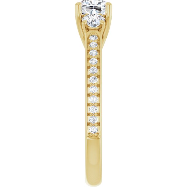 cushion-14K Yellow gold