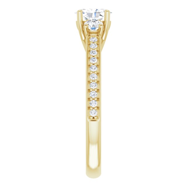 oval-14K Yellow gold