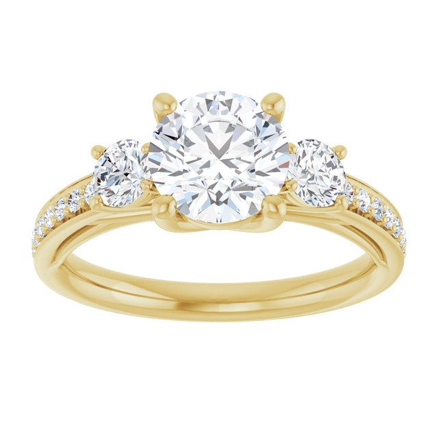 round-14K Yellow gold
