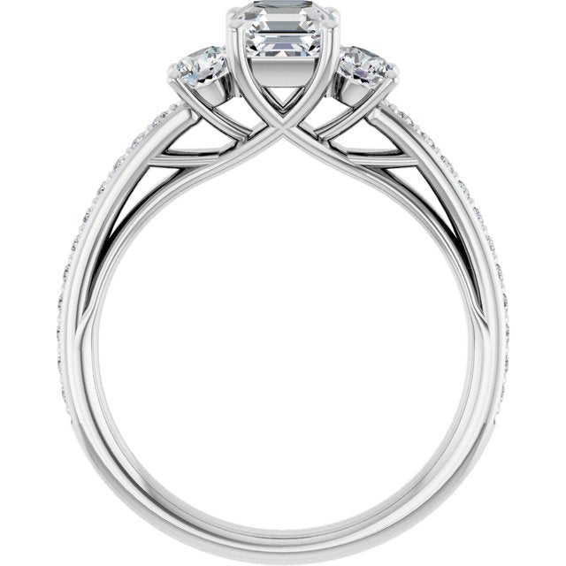 asscher-14K White gold