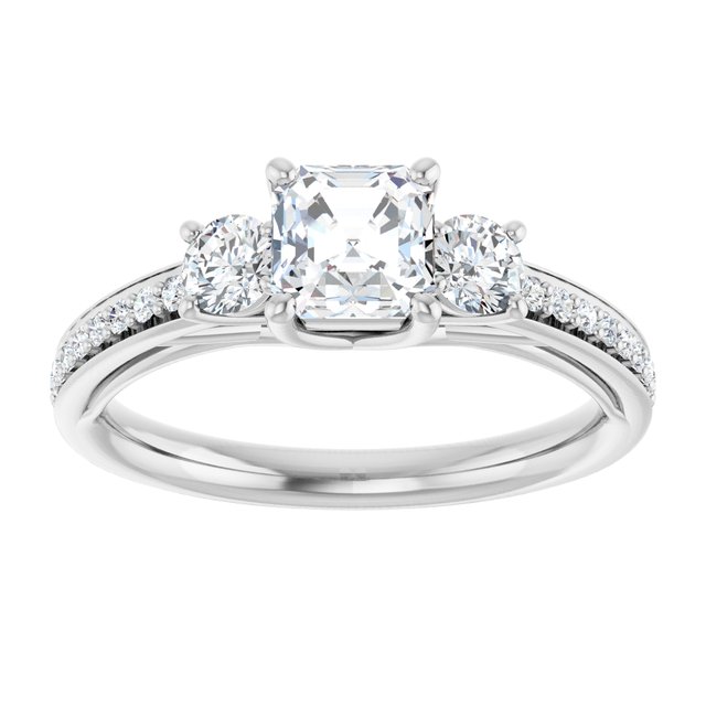 asscher-14K White gold