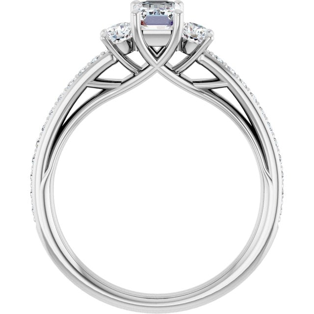 emerald-14K White gold
