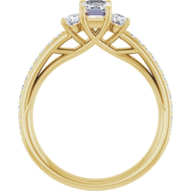 emerald-14K Yellow gold