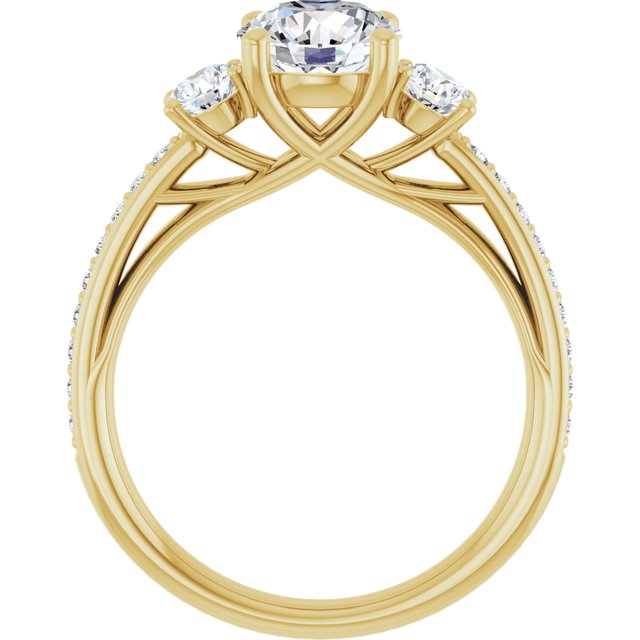 round-14K Yellow gold