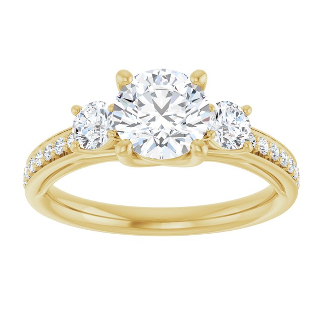 round-18K Yellow gold