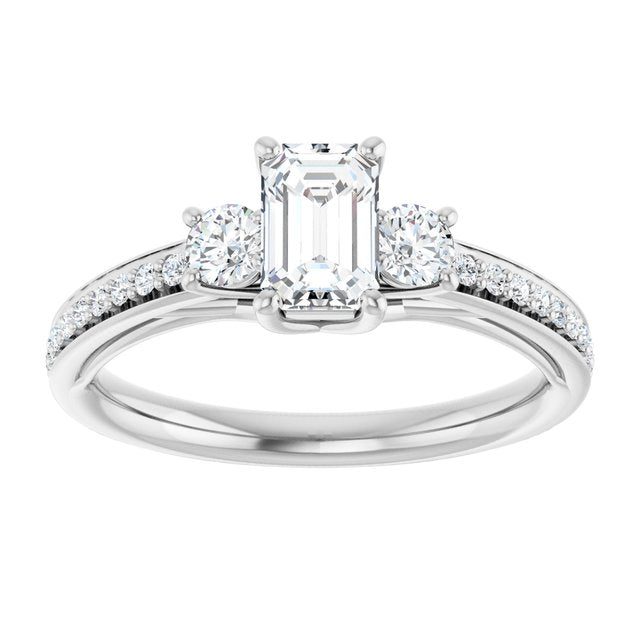 emerald-14K White gold