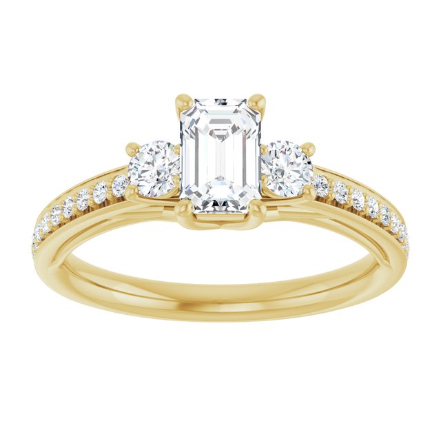 emerald-14K Yellow gold