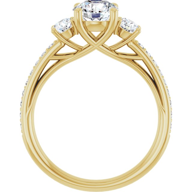 round-18K Yellow gold