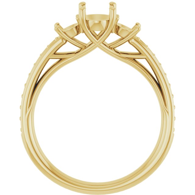 oval-18K Yellow gold