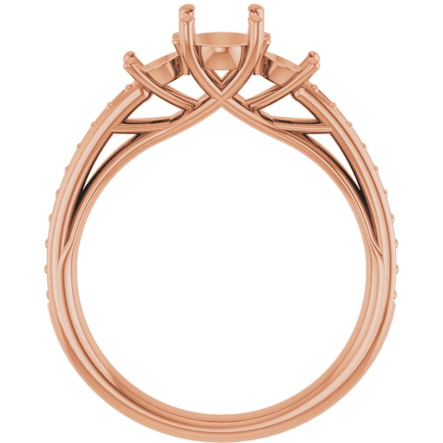 oval-14K Rose gold