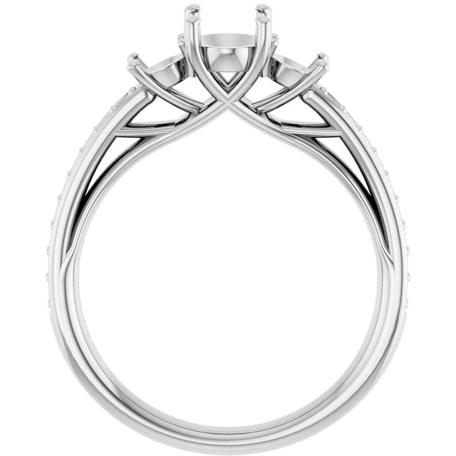 oval-18K White gold
