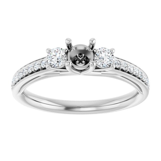 round-14K White gold