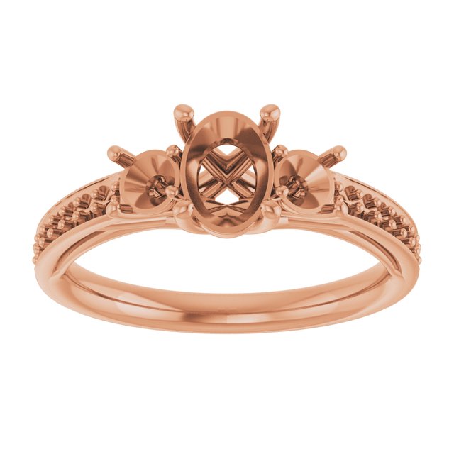 oval-18K Rose gold
