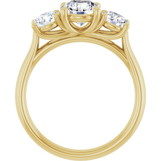 round-14K Yellow gold