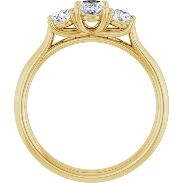 oval-14K Yellow gold