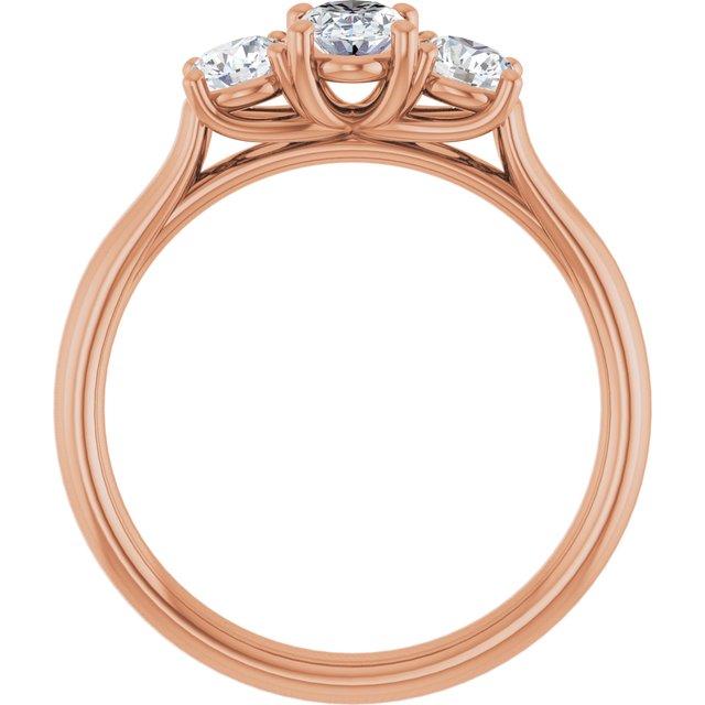 oval-14K Rose gold