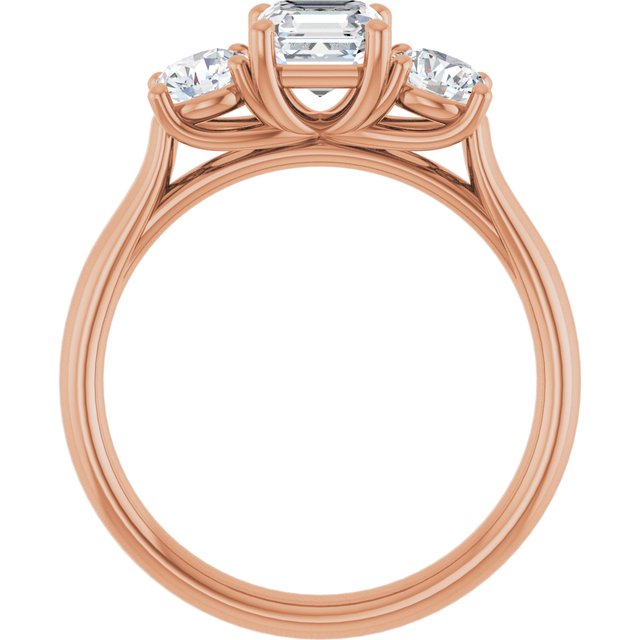 asscher-14K Rose gold