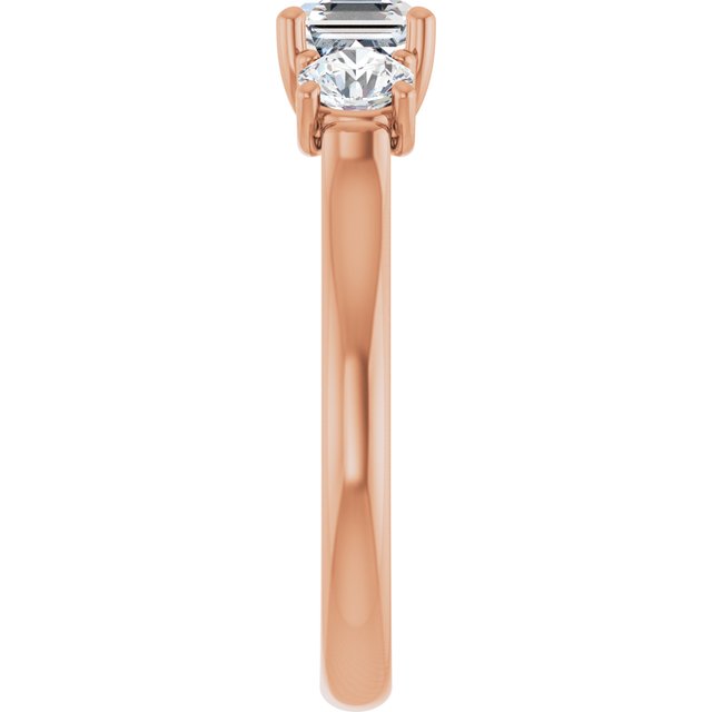 asscher-14K Rose gold