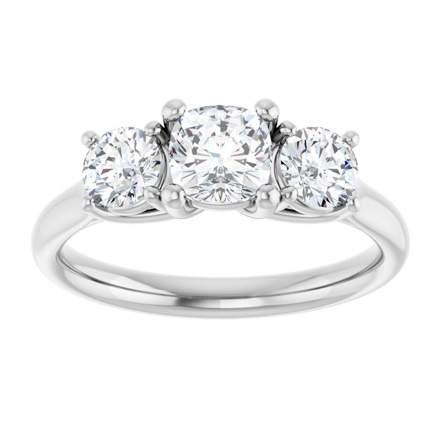cushion-14K White gold