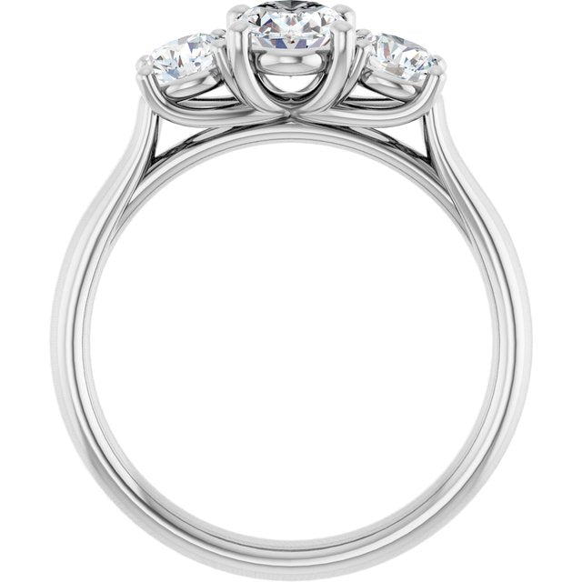 oval-14K White gold