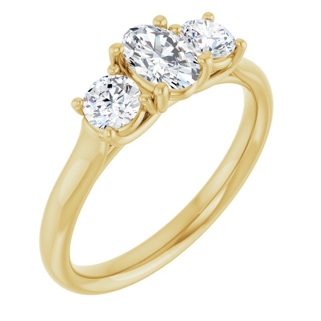 oval-14K Yellow gold