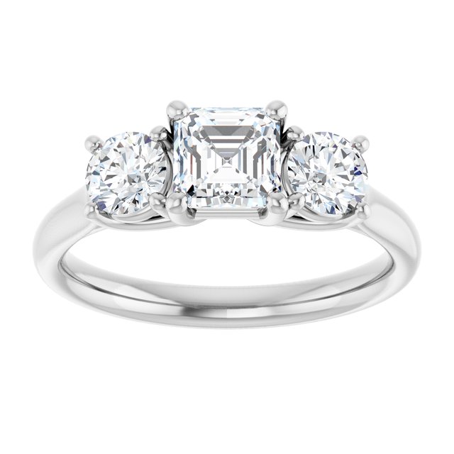asscher-14K White gold