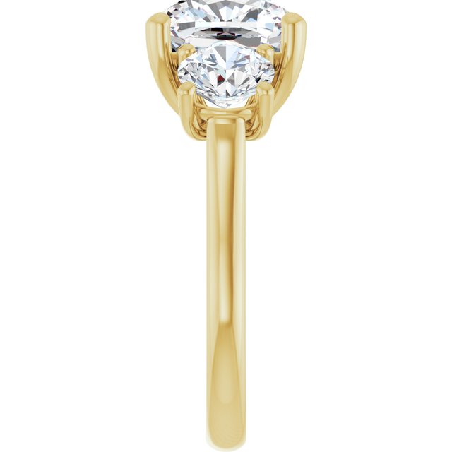 cushion-14K Yellow gold