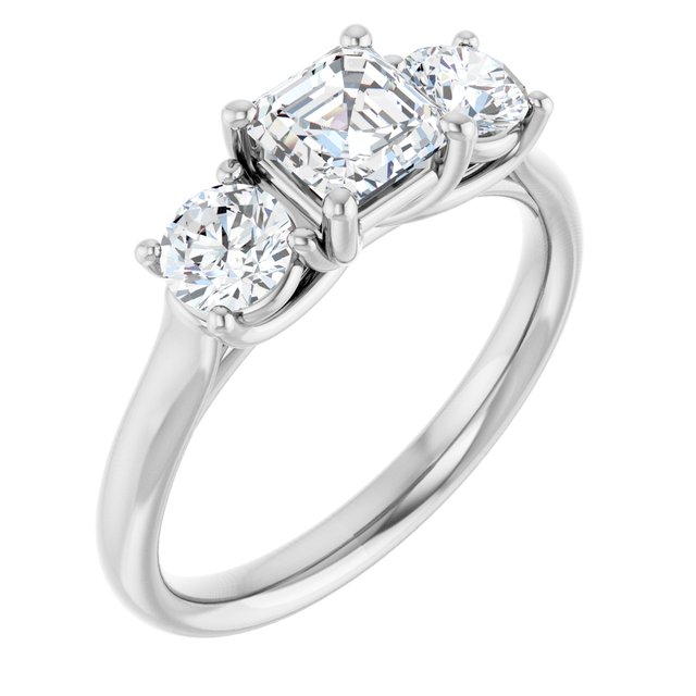 asscher-14K White gold