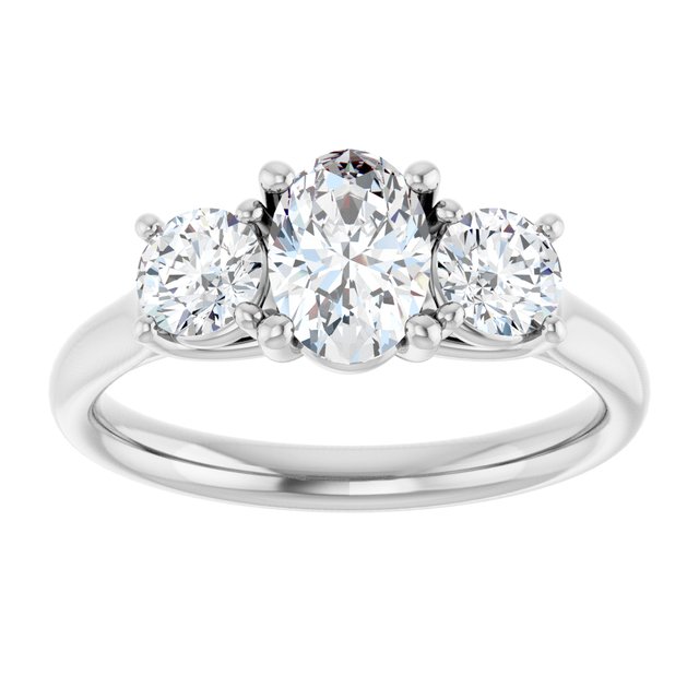 oval-14K White gold