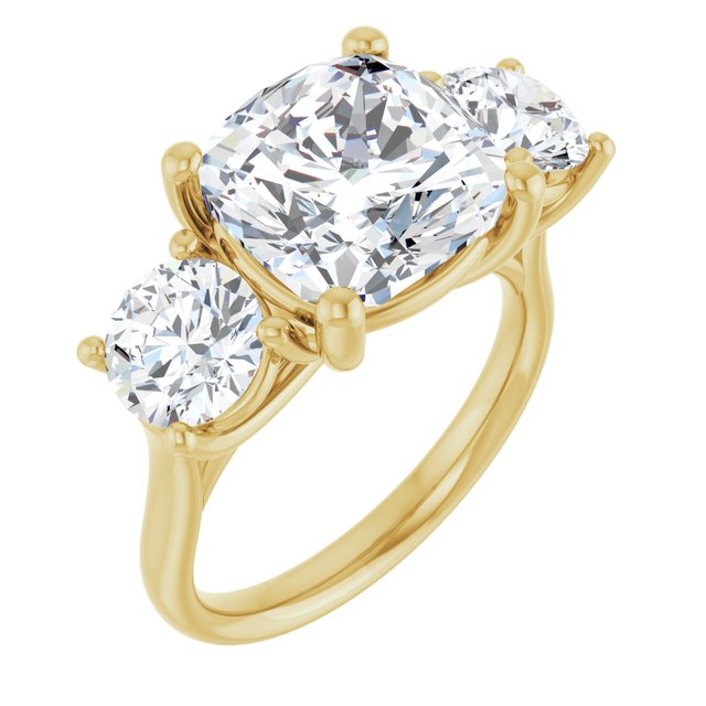 cushion-14K Yellow gold