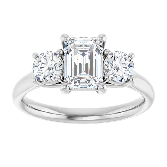 emerald-14K White gold