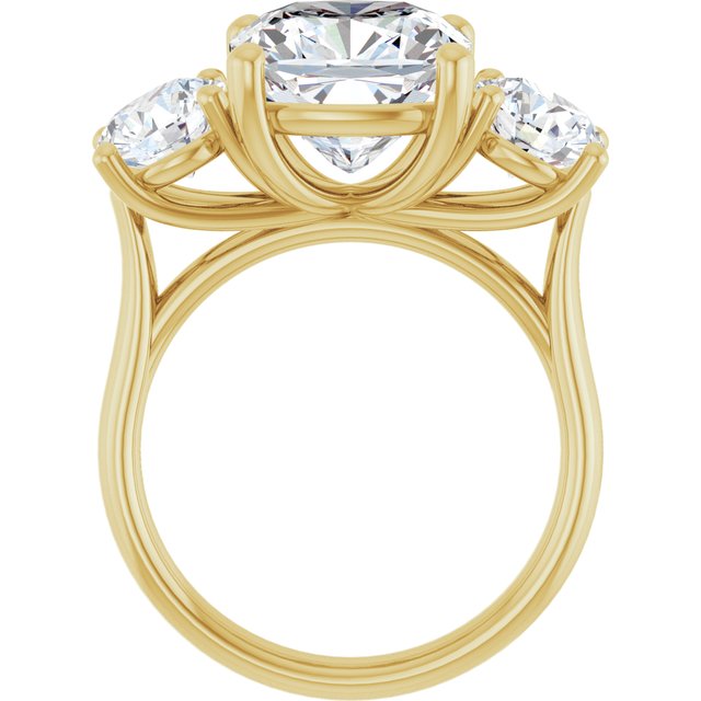cushion-14K Yellow gold
