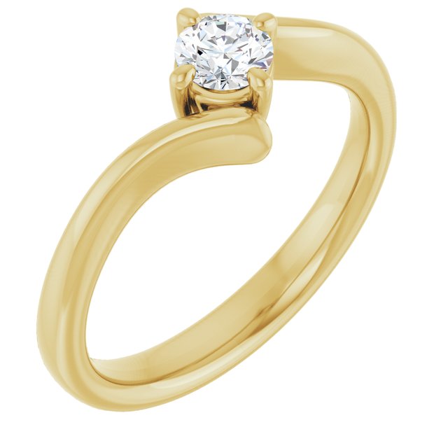 round-18K Yellow gold