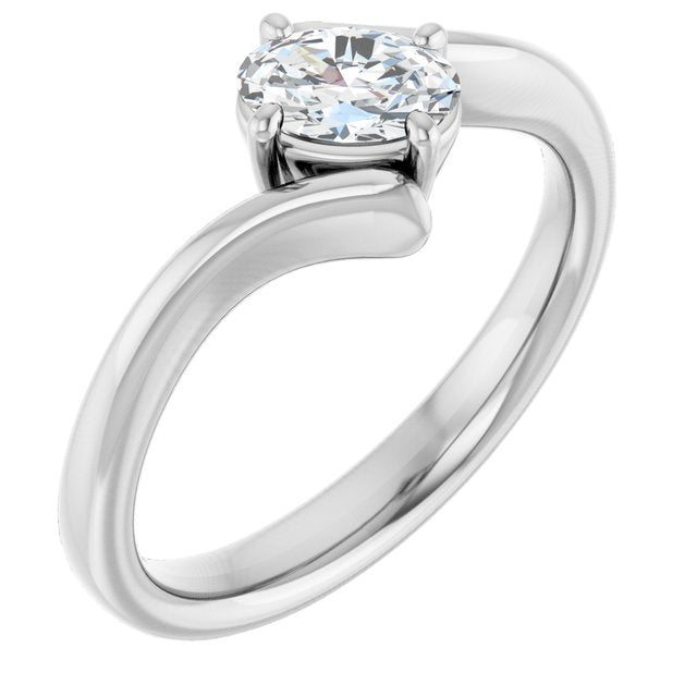 oval-18K White gold