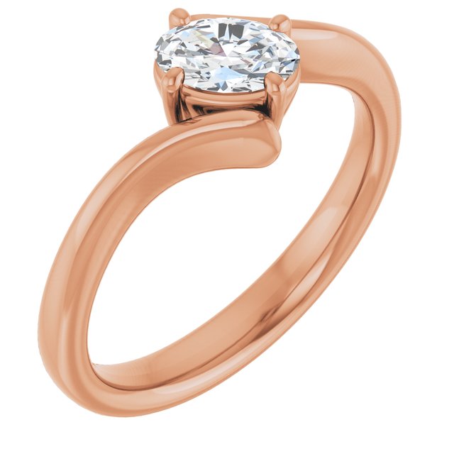 oval-14K Rose gold