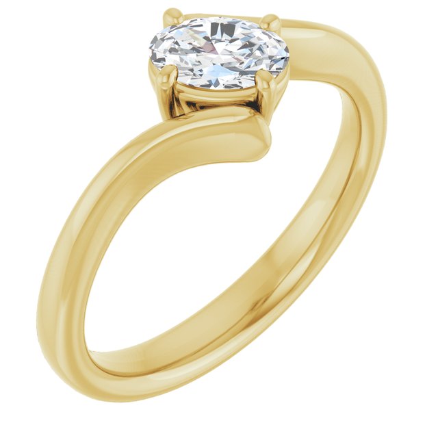 oval-18K Yellow gold