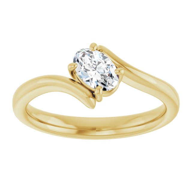 oval-10K Yellow gold
