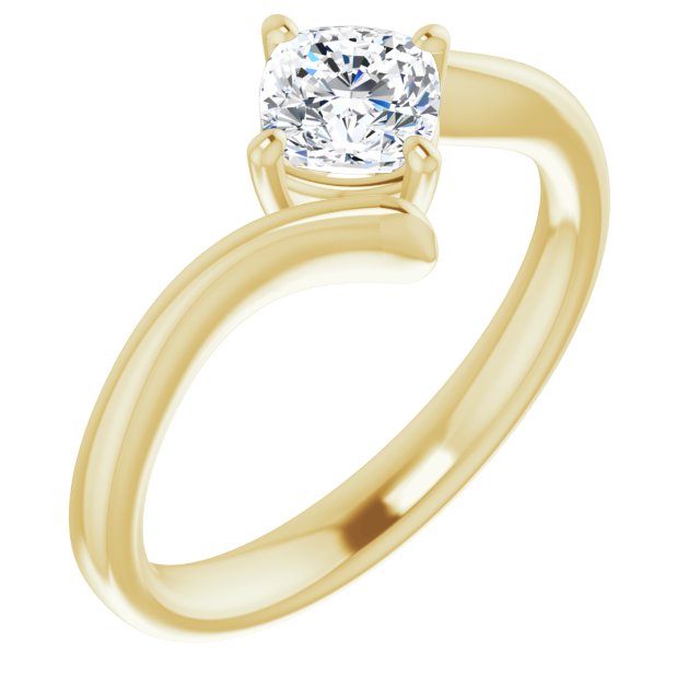 cushion-14K Yellow gold