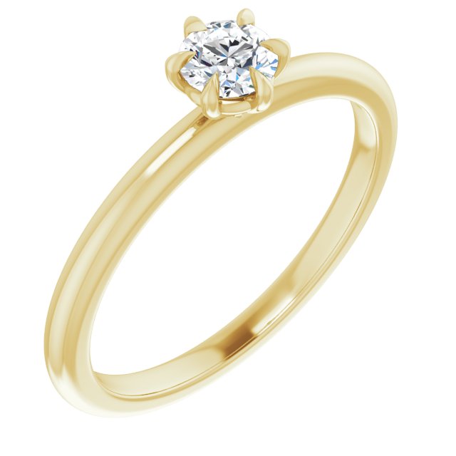 round-14K Yellow gold