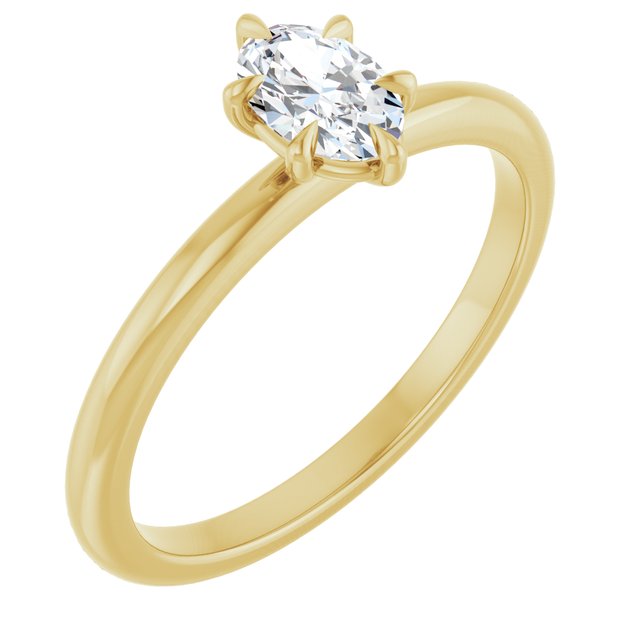 oval-14K Yellow gold